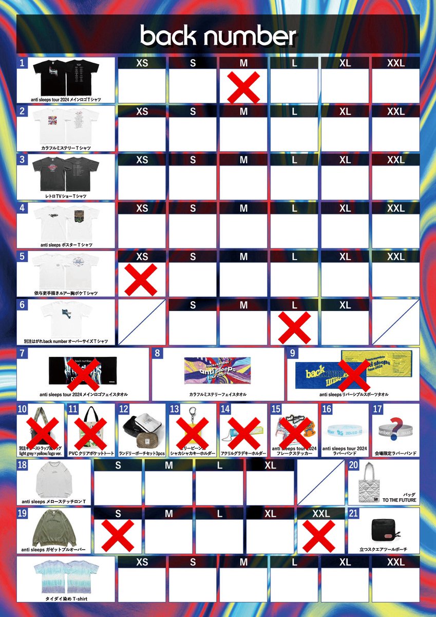 back number goods info tweet media