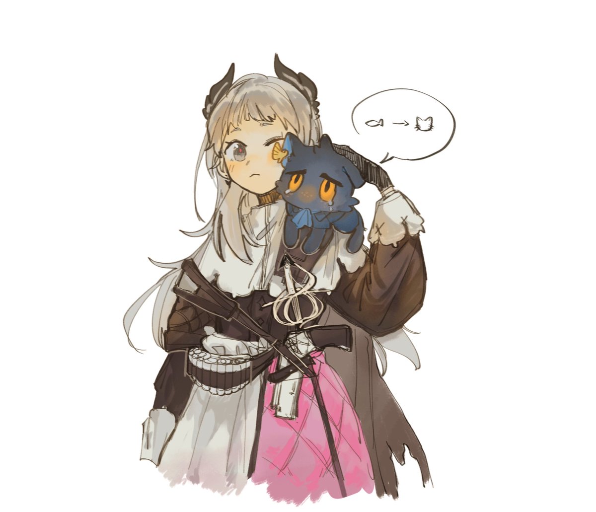 Maplebyebye's tweet photo. #lumrene #流艾 #明日方舟 
🐟→😿 https://t.co/nmuftJmEr6