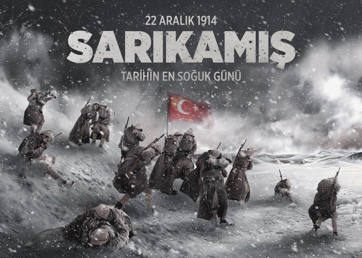 Öyle bir üşüdün ki ebediyen yanmazsın diyordu şair… 

Vatan için kefenleri kar olan kahraman şehitlerimizi Sarıkamış harekatının 110. yıl dönümünde rahmetle anıyorum🇹🇷