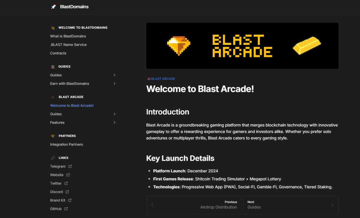 Want to learn more about Blast Arcade and its upcoming features?

Dive into our Gitbook docs:
🔗blastdomains.gitbook.io/blastdomains/b…

Discover everything you need to start your journey seamlessly and explore all the guides to master the arcade. 🎮✨