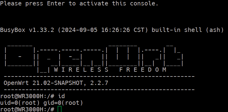 juampero's tweet photo. Got root? (Cudy AX3000 2.5 fw R63 2.2.7) @openwrt https://t.co/Zz0UMlgHel
