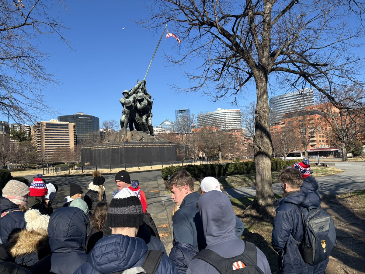 Day 8. Washington, DC. A trip out to Arlington National Cemetery. First stop, the Marine Corps Memorial, portraying the iconic flag raising on the volcanic wasteland of Iwo Jima in WWII