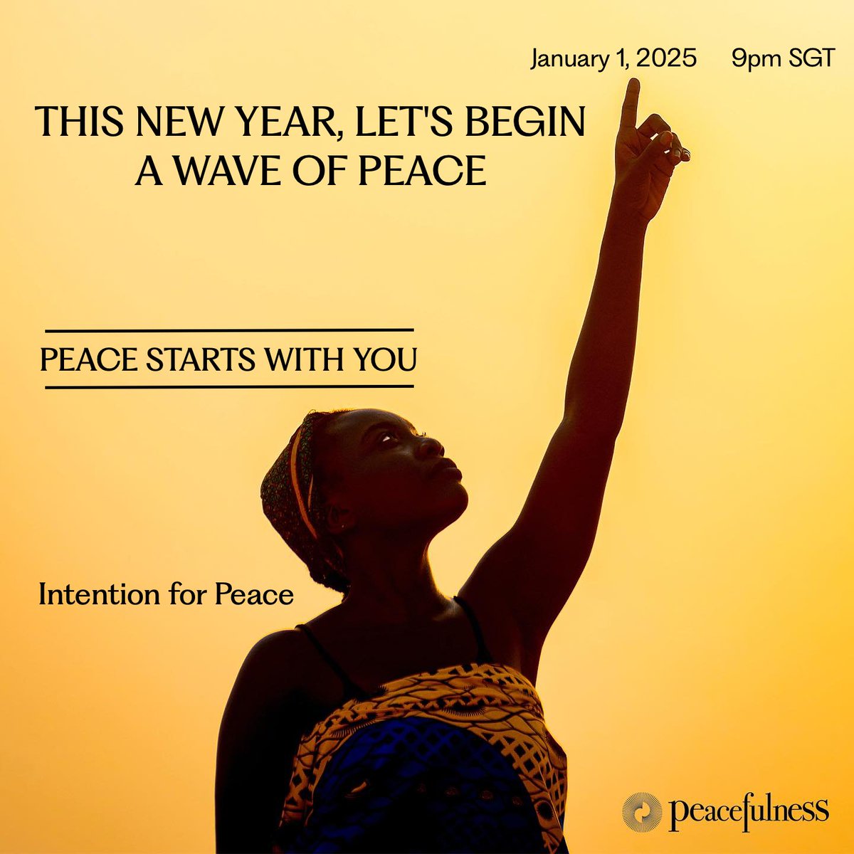 Heartfulness_SG's tweet photo. "Every great wave begins with a ripple. This New Year, let’s create a wave of peace together.”
Join us for a 21-day Peace Intention Meditation, live online for 15 minutes daily at 9 PM on Heartfulness Singapore FB and IG pages.
#heartfulnesssg #peacefulness #peacewave https://t.co/fgcGBO0yOQ