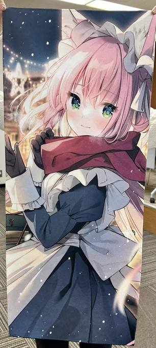 今日イベントで作っていただいたグッズ ペコちゃんブランケットミアちゃんフェイスタオル ゲットしてくださった方ありがとうございました