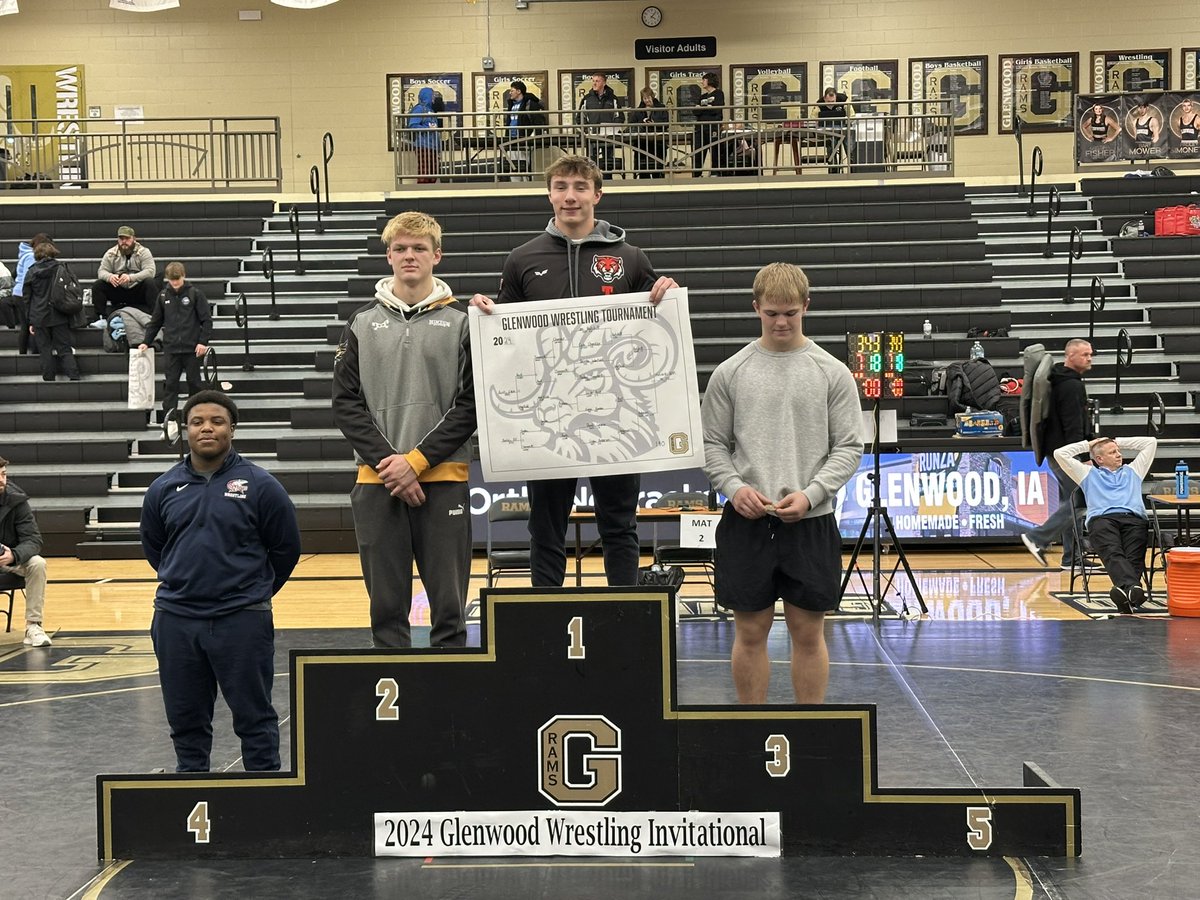 They call them the “CHAMPS”! Congrats to your ADM Tigers Senior Jon Hatchitt (190) and Junior Grayson Sutter (138) on winning their respective weights at the 17 team 2024 Glenwood Invite! GO TIGERS!!!