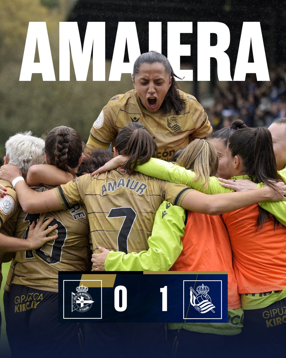 🔚 ¡¡¡Estamos en cuartos!!! 

🔥 𝗚𝗢𝗔𝗭𝗘𝗡 𝗘𝗞𝗜𝗣𝗢!

#CopadelaReina | #WeareReal