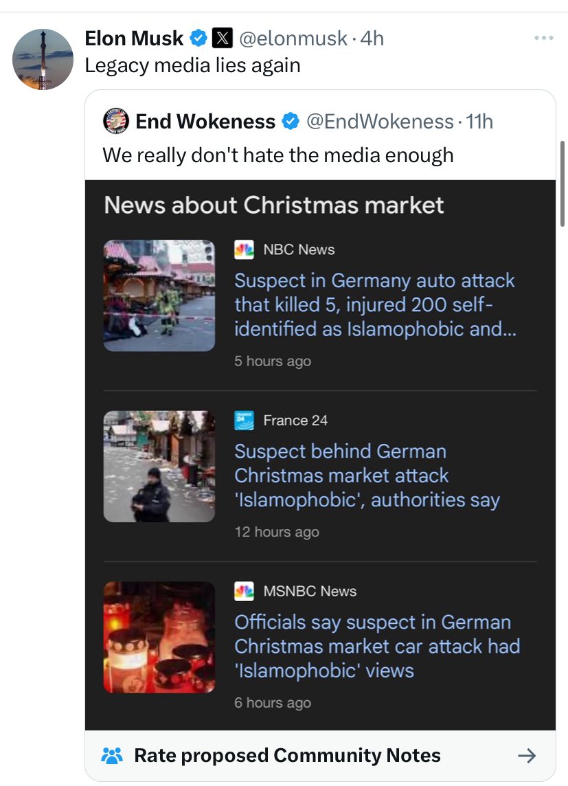 Elon Musk deleted all the evidences available, and he is now accusing the "legacy media" of misinformation.

Insane manipulation.