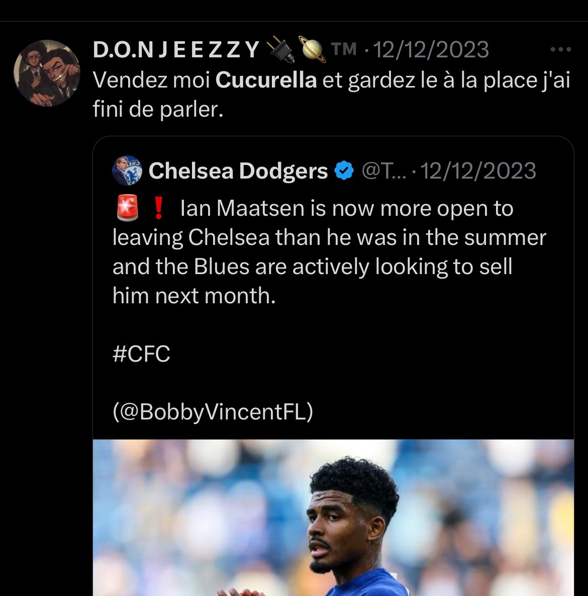 Riaaade's tweet image. Ceux qui pissent sur Chilwell sont donc les mêmes que ceux qui voulaient dégager Cucurella ? 😂🤣

#Suprise #JeMyAttendaisPas #IlaDesVisionsDansLaNuit