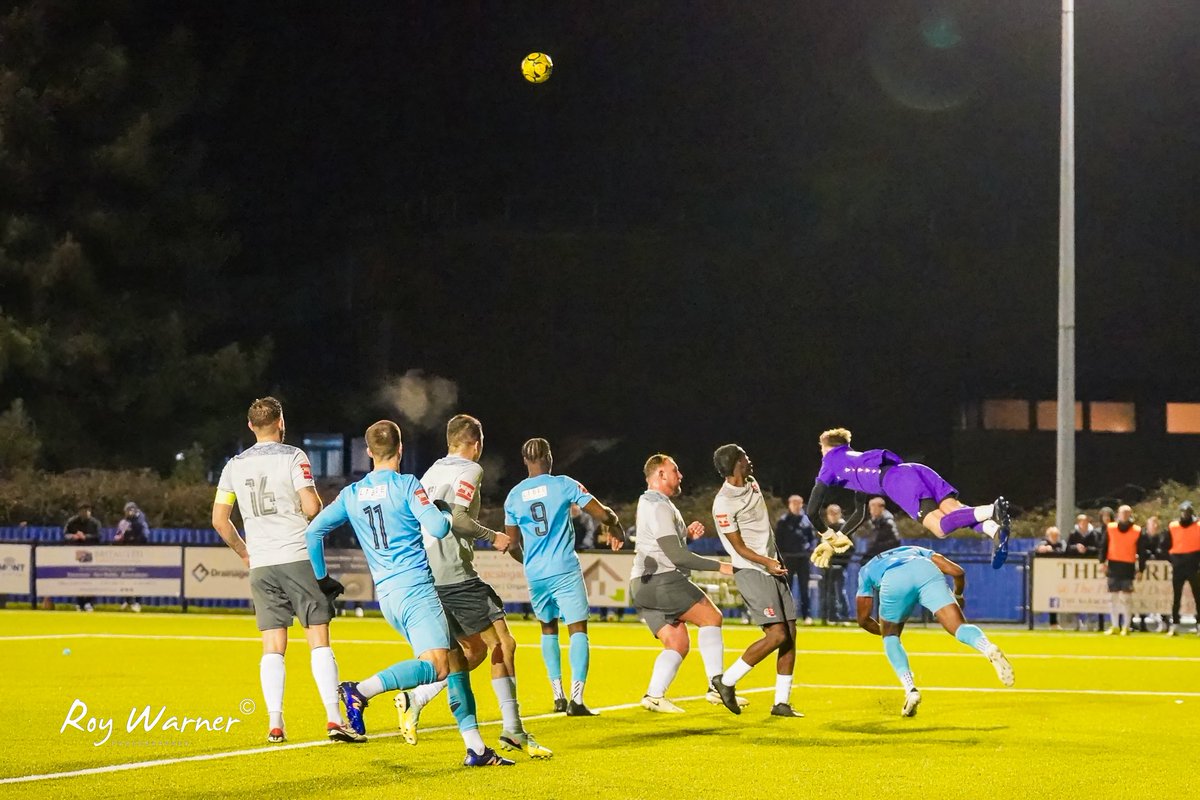 A bruising day at the office for <a href="/GrossartJamie/">jamie grossart</a> in goal for <a href="/MaldonTiptreeFC/">Maldon & Tiptree FC</a> vs <a href="/BrentwoodTownFC/">Brentwood Town F.C.</a>