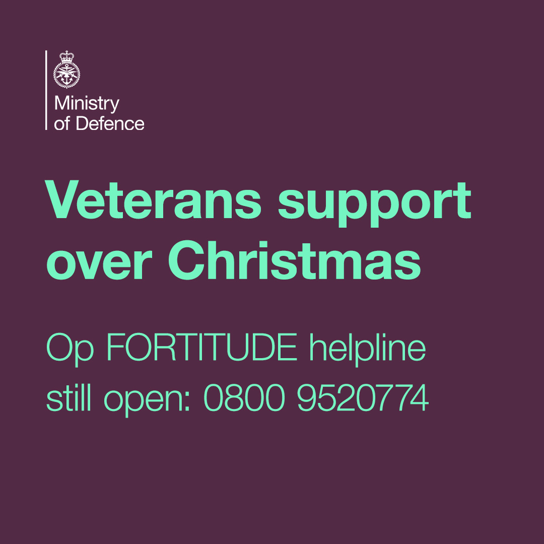 If you are a veteran at risk of homelessness this Christmas, don’t hesitate to call the Op FORTITUDE hotline for help and advice. 🎄

☎️ Call 0800 9520774 or submit a referral form: riv.org.uk/opfortitude

👉 Find more support through your local council: gov.uk/government/col…