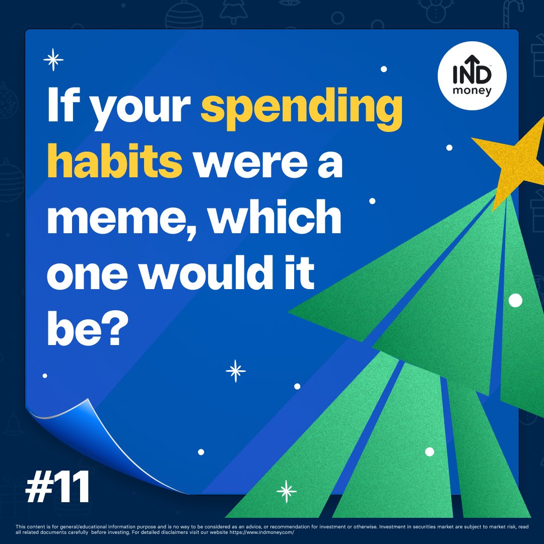 INDmoneyApp's tweet image. #Day11 of the Advent Calendar Challenge.

Let’s see who’s got the funniest one! 😂

#Expenses #Expensetracker #budgeting #spending #bills #meme