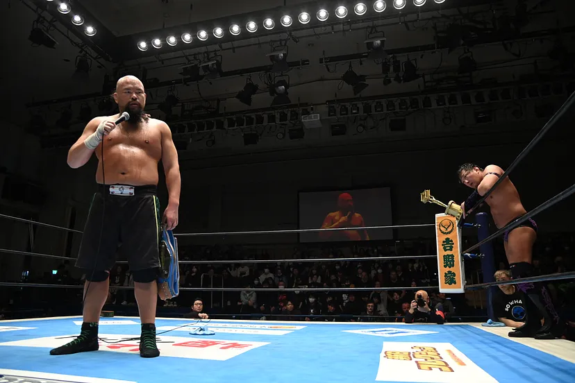 njpwglobal's tweet photo. #andSTILL

#andLAST???

Great-O-Khan vs Taichi ended in a double KO draw- and O-Khan declared he was retiring the title on one big condition!

Road to Tokyo Dome report:
https://t.co/yf5SVroENR

Watch the replay!
https://t.co/3yNau2N5jd

#njpw #njwk19 https://t.co/Vd9x8vxQgr