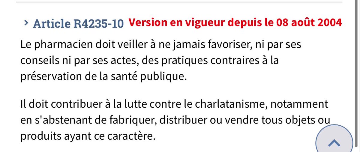 Topiramatee's tweet image. Article R4235-10 du code de la santé publique :