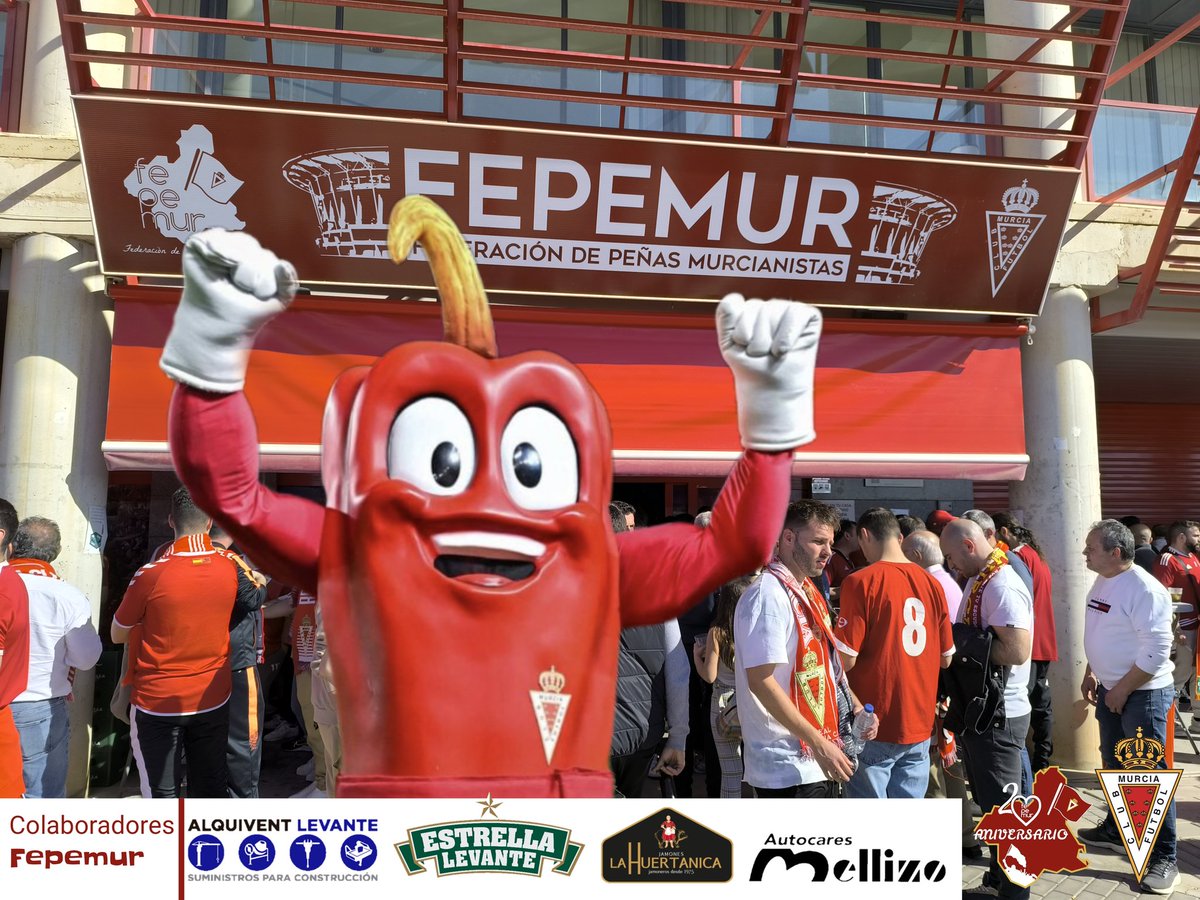 🔴 PREVIA FEPEMUR 🔴 

Hoy desde las 15:30h vive la mejor previa 💪🏻 

VISITA ESPECIAL DE <a href="/achopimenton/">Acho Pimentón</a> 

 Sorteos, música, videos de nuestro <a href="/realmurciacfsad/">Real Murcia CF</a> y todo eso rodeado del mejor ambiente.

Te lo vas a perder? 🤔