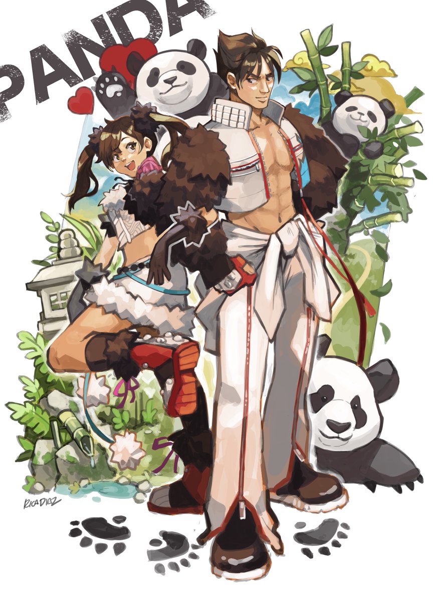 Xiaoyu and Jin's matching Panda outfits in Tekken 5✨🔥