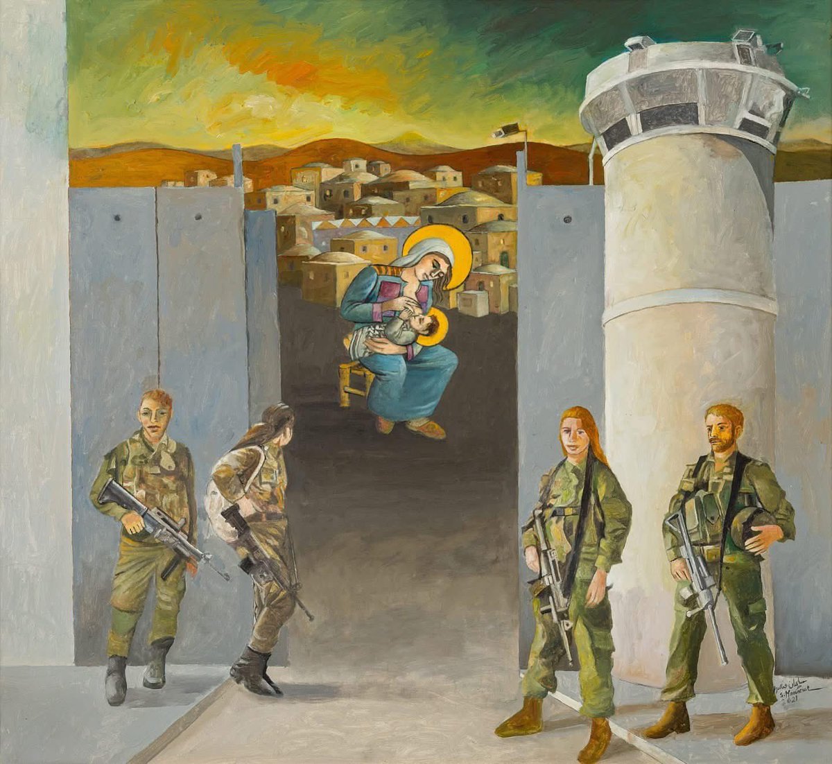 The way to Bethlehem, oil on canvas, 2022

Sliman Mansour

.
.
.
.
.
#slimanmansour #suleimanmansour #palestinian #palestine #palestine🇵🇸 #freepalestine #palestina #palestinalibre #سليمان_منصور #gaza #gazaunderattack #bethlehem #christmas