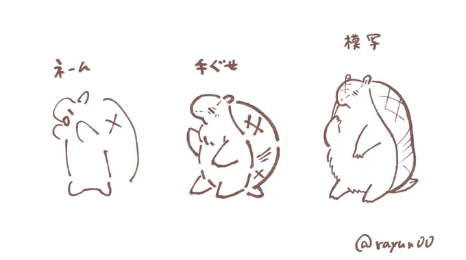 マジロの描き方 