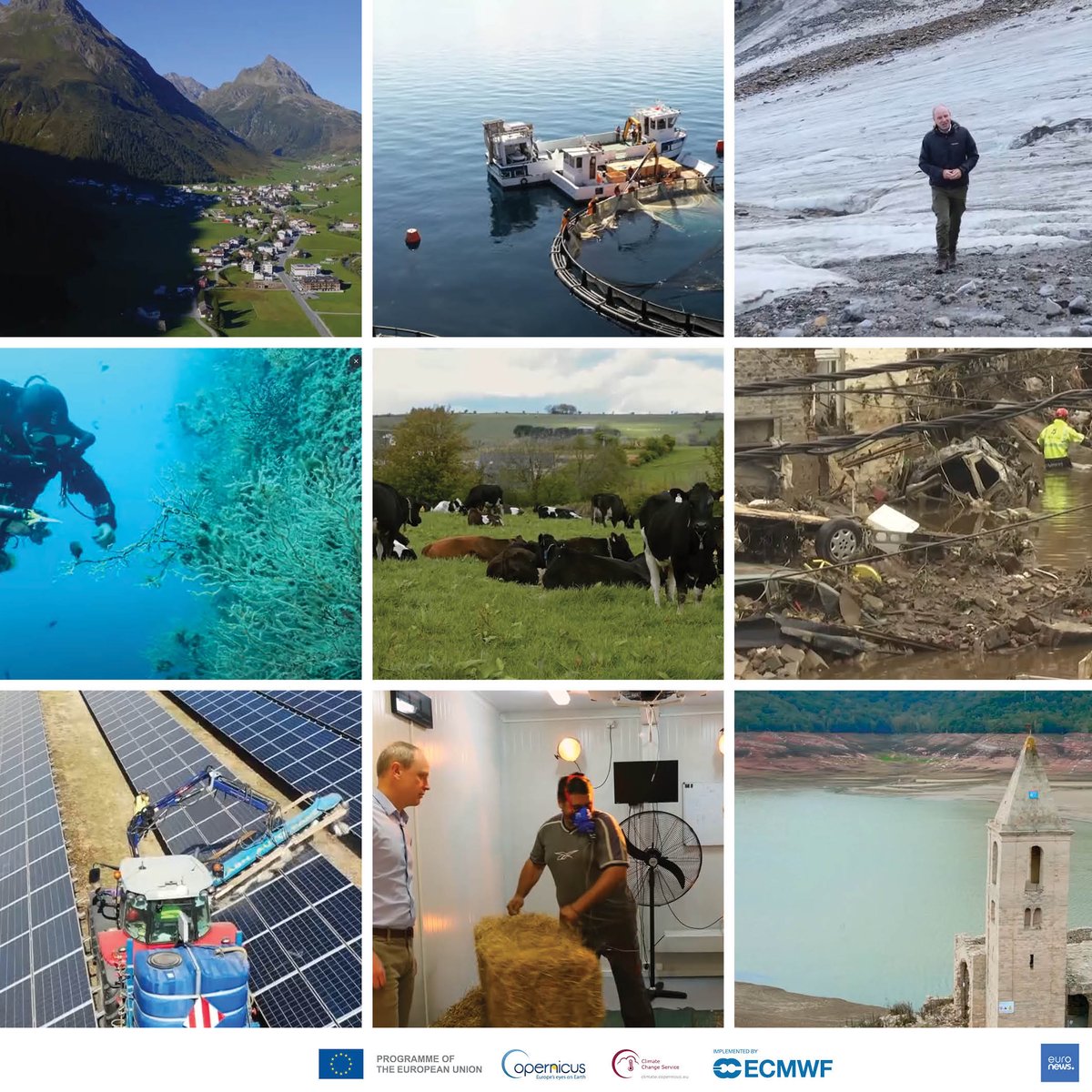 CopernicusECMWF's tweet photo. Still got room on your holiday watch list?
Find out how climate change is impacting regions &amp; industries across Europe in euronews' #ClimateNow episodes - from melting glaciers in the Alps, Sahara dust affecting solar power to carbon-neutral farms &amp; more:
https://t.co/XLWN72z6A8 https://t.co/1H4I6DXt5J