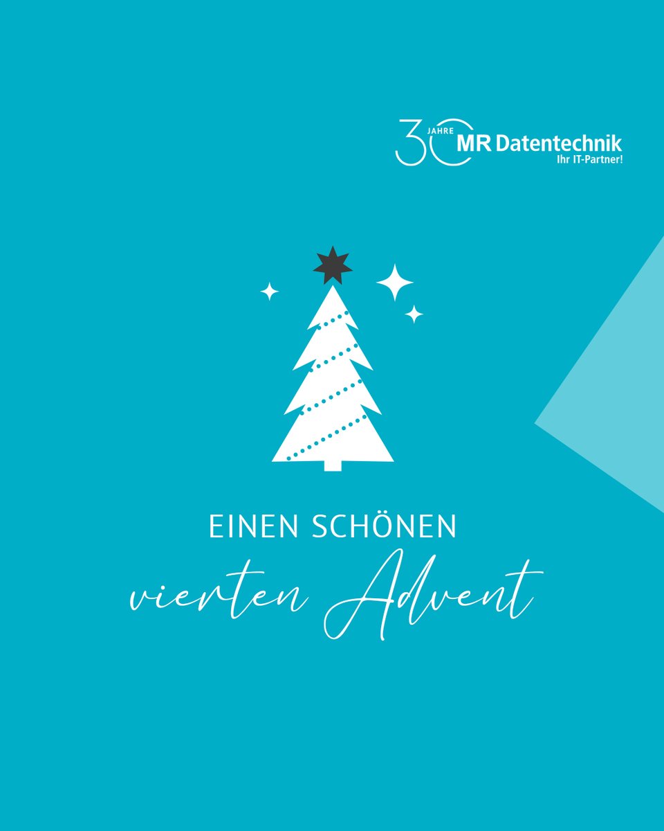 MRDatentechnik's tweet photo. 🕯️🕯️🕯️🕯️ Der vierte Advent ist da. Jetzt ist es wirklich Zeit, sich zurückzulehnen und die letzten Tage vor Weihnachten zu genießen. Nehmt euch Zeit für Familie und Freunde, und für die Dinge, die euch Freude bereiten 🎁.
Genießt die festliche Adventsstimmung 🎄. https://t.co/X913jdPZNc