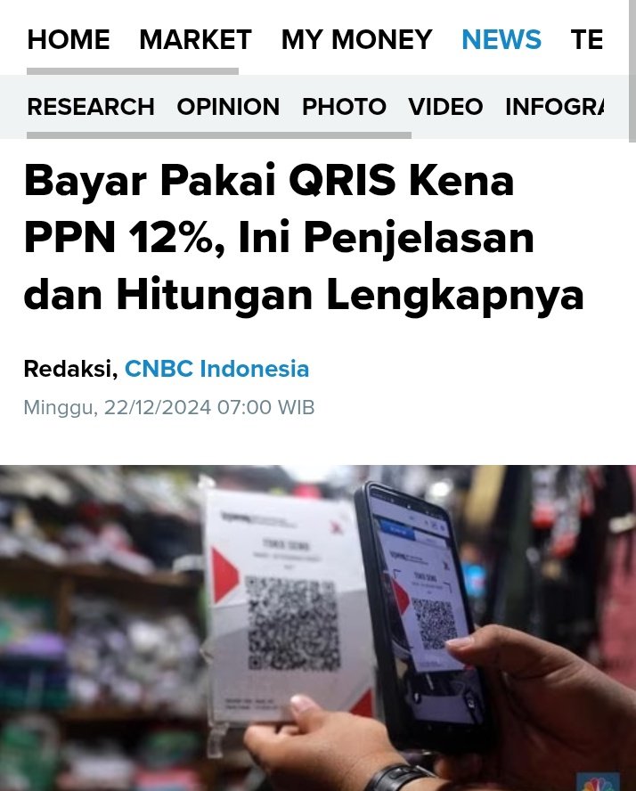 KangManto123's tweet photo. Ente makan di KFC kena ppn 12%, trus ente bayar pakai Qris kena ppn 12% lagi 🤣🤣🤣 https://t.co/758YJyjwUT