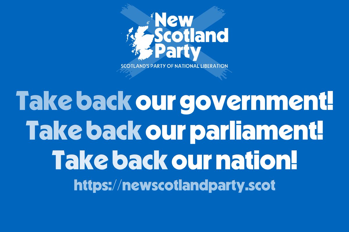 Peter__A__Bell's tweet photo. We must first take back our government. Then we must take back our parliament. Finally, we shall take back our nation.
https://t.co/Vo3qP63nzg
#NewScotland #NewScotlandParty #ManifestoForIndependence #EndTheUnion #NoSection30 #ScottishUDI https://t.co/gBn94rbFVP