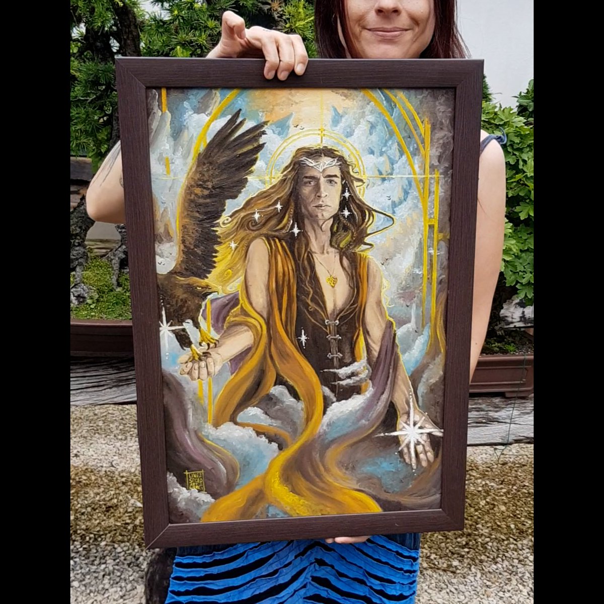 AnnaJaegerHauer's tweet photo. The new "Amon Hen" (monthly bulletin of The Tolkien Society) arrived yesterday and guess whose painting appears on the back cover again...
I'm sooo excited!!😃♥️
#originalpainting #amonhen #tolkiensociety #manwe #tolkien #lotr #valar #oilpainting #Fantasyartist https://t.co/Zi0QxZRgcc