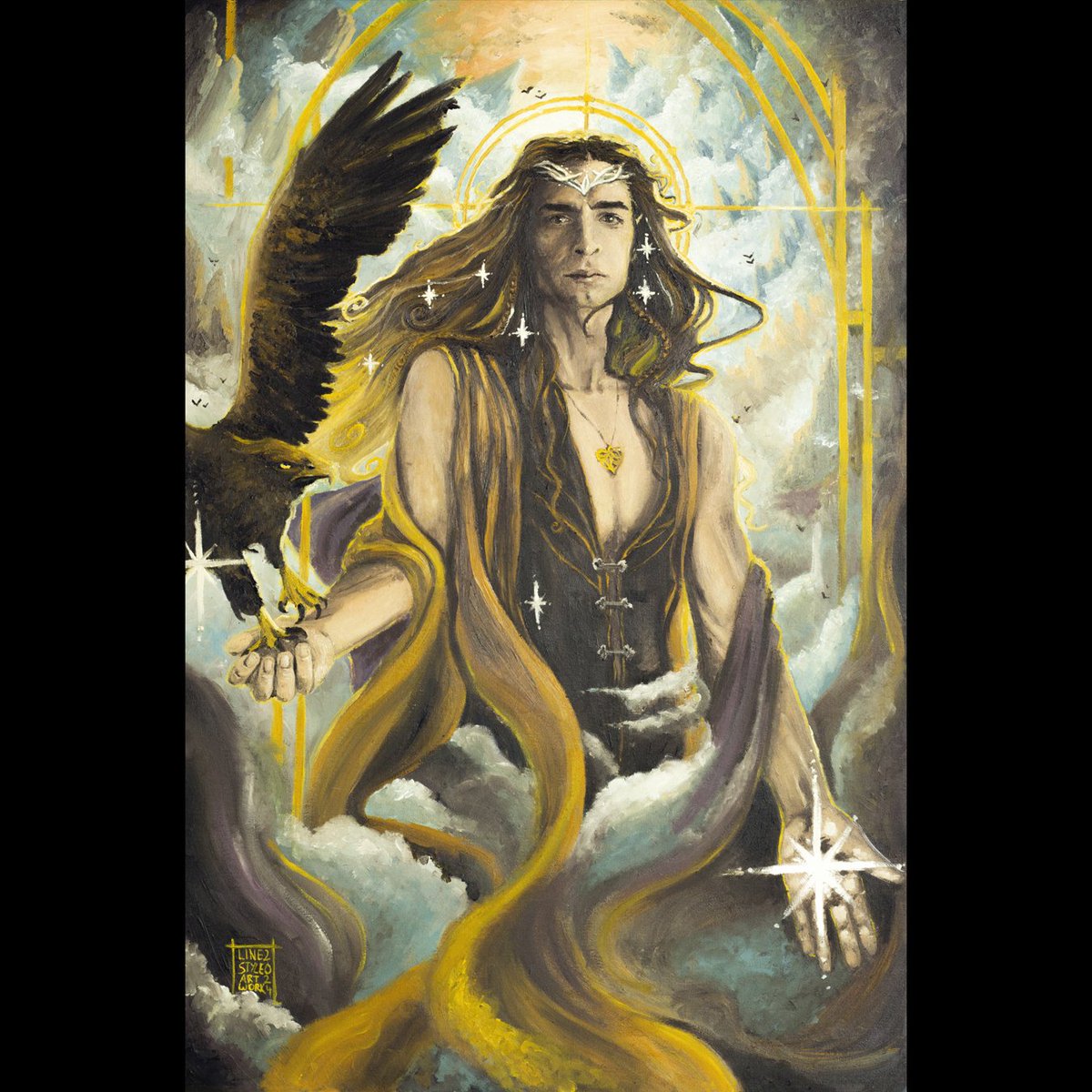 AnnaJaegerHauer's tweet photo. The new "Amon Hen" (monthly bulletin of The Tolkien Society) arrived yesterday and guess whose painting appears on the back cover again...
I'm sooo excited!!😃♥️
#originalpainting #amonhen #tolkiensociety #manwe #tolkien #lotr #valar #oilpainting #Fantasyartist https://t.co/Zi0QxZRgcc