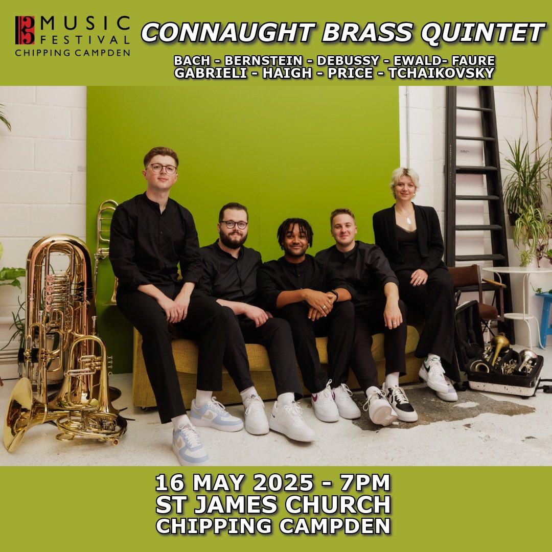After a sensational recital at the last festival Aaron Akugbo <a href="/aarontrumpet37/">Aaron Akugbo</a> brings @connaughtbrass to Chipping Campden Campden 16/05/25. Tickets on sale 18/02/25. Why not become a Patron or Friend of the Festival to enjoy priority booking for 28/01/25 campdenmayfestivals.co.uk/music/patrons-…