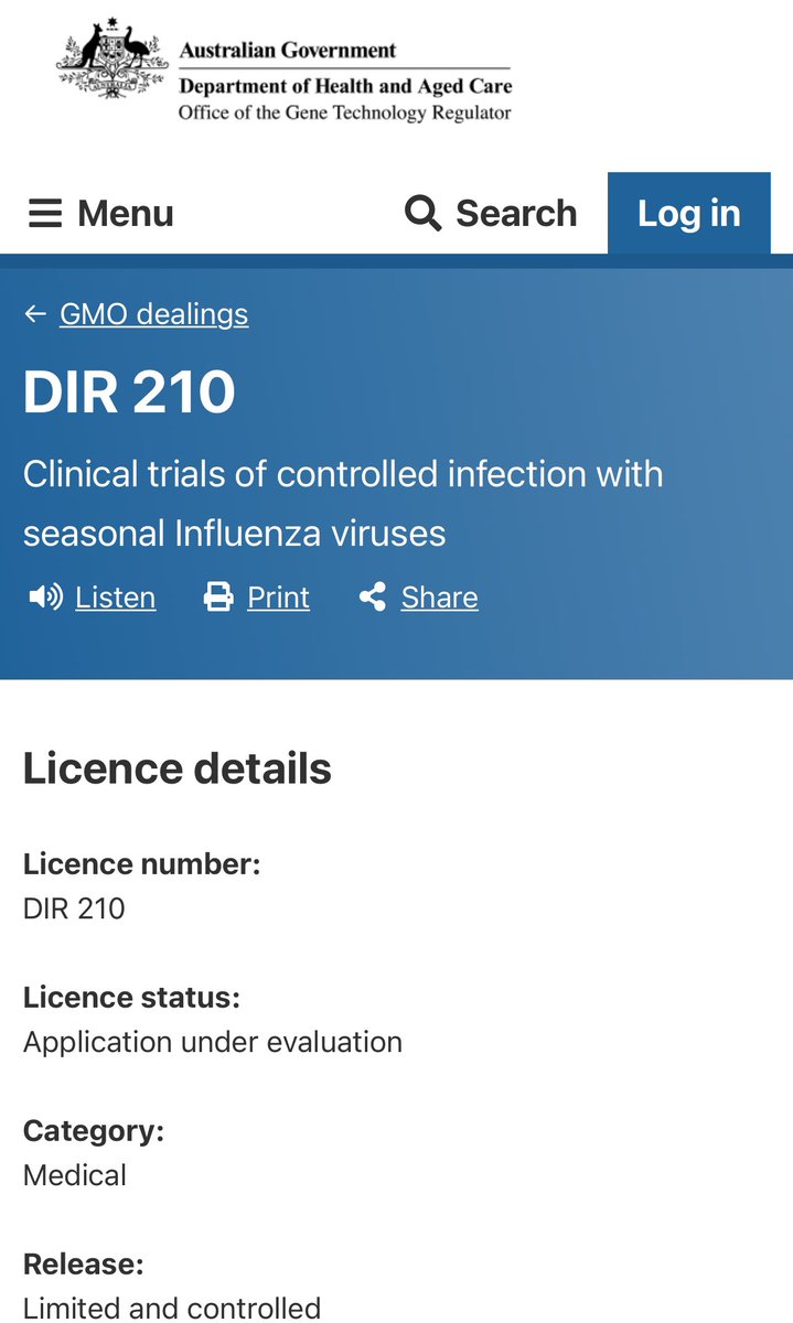 TonyNikolic10's tweet photo. ‼️Extra Extra‼️
Gain of (Fauci) function research has been flagged to proceed in Australia 🇦🇺!
This is concerning!! 

The Australian Office of the General Technology Regulator & Doherty planning to infect healthy volunteers with “genetically modified (GM) seasonal human influenza viruses.”

These trials will be used to then assess “various potential vaccines and drugs” for the treatment of said GM viruses. 

The Risk Assessment states “The GM influenza viruses are made
using gene technology and are considered GMOs.”

Following COVID, you would think that purposely infecting healthy adults with viruses would hold too much risk but alas, apparently not!

Link here: https://t.co/EbDLGAU6QN