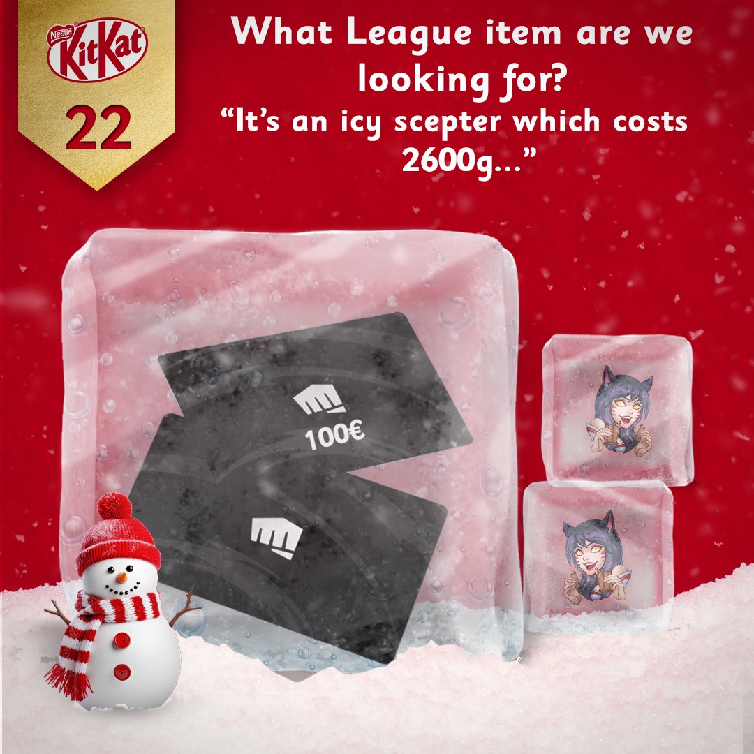KITKAT Gaming 🎮 (@kitkatgaming) on Twitter photo Last Sunday of Koro’s Snowy Sweepstakes! ❄️
If you solve the riddle today, follow <a href="/KITKATGaming/">KITKAT Gaming 🎮</a>, like and retweet this post you can win 1x 100€ Giftcard for the Riot Games Shop!
#SnowySweepstakes #Giveaway Last Sunday of Koro’s Snowy Sweepstakes! ❄️
If you solve the riddle today, follow <a href="/KITKATGaming/">KITKAT Gaming 🎮</a>, like and retweet this post you can win 1x 100€ Giftcard for the Riot Games Shop!
#SnowySweepstakes #Giveaway