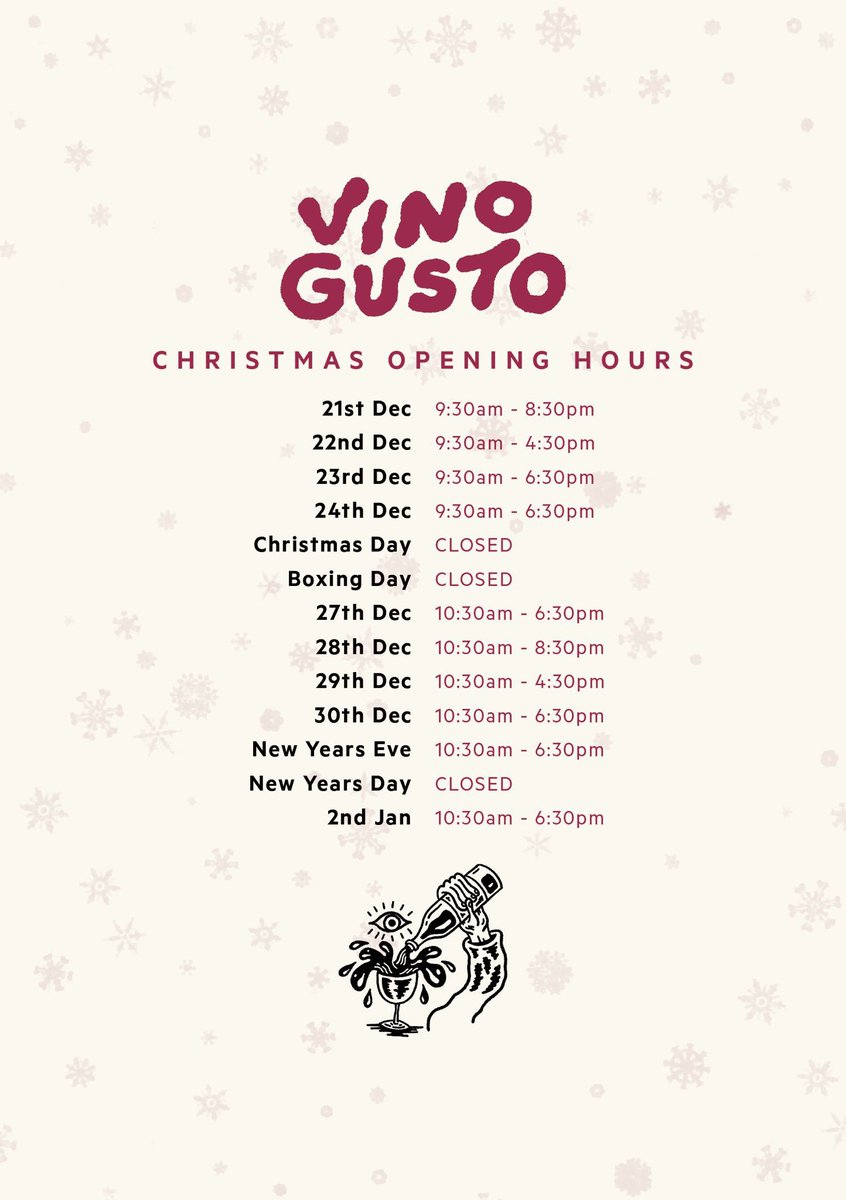 It’s Christmas. We have wine. We’re here to sell it to you. On these days. Thanks for your attention.