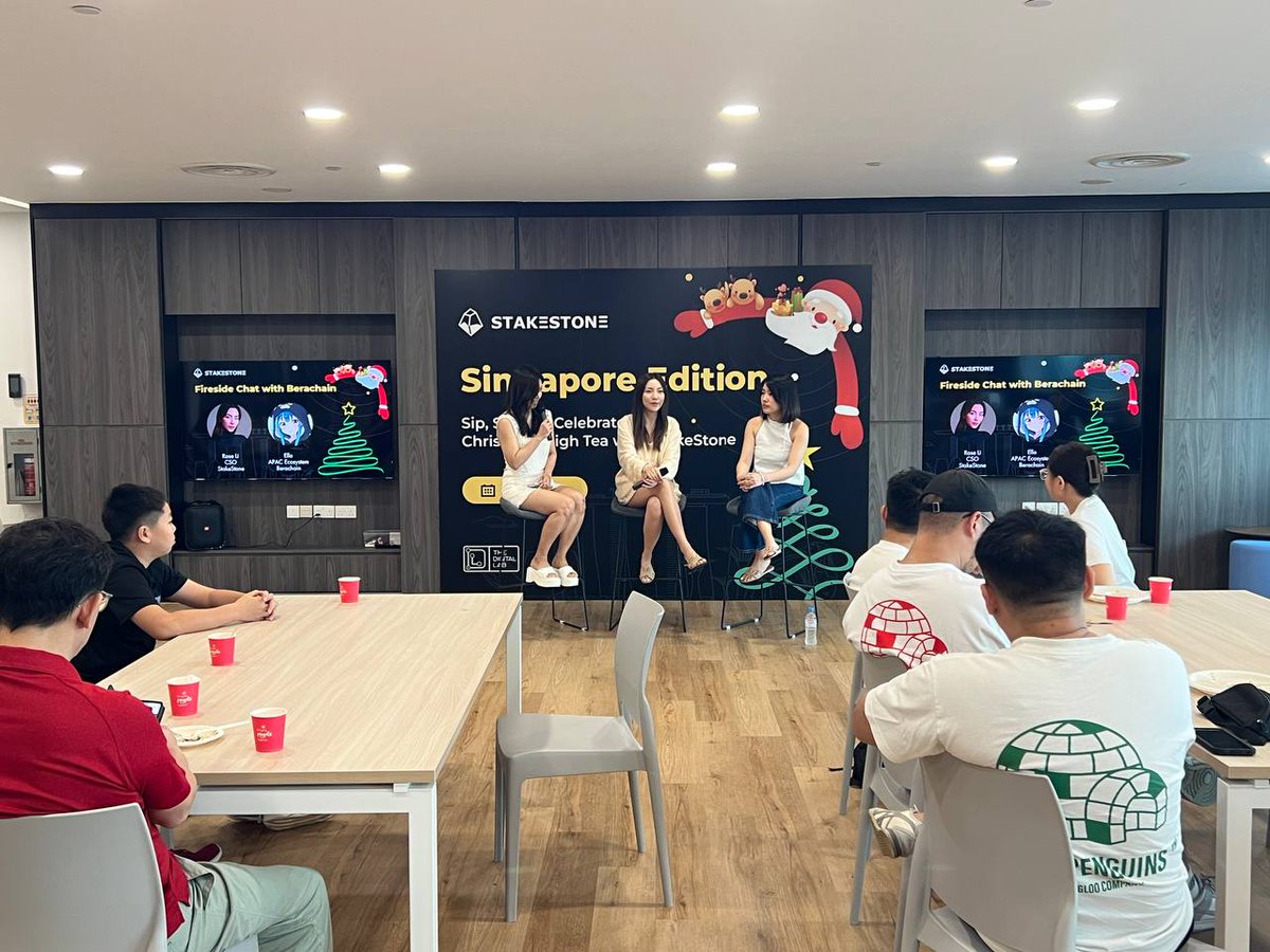 StakeStone_TR's tweet photo. Dün Singapur'da ilk #StakeStoneConnect Noel buluşmamızı gerçekleştirdik.

@berachain @PudgySG @pendle_fi ekiplerine katıldıkları ve değerli fikirlerini paylaştıkları için çok teşekkür ederiz.

Aynı gün @StakeStone_JP de bir buluşma düzenledi. Aşağıdan göz atabilirsiniz ⬇️