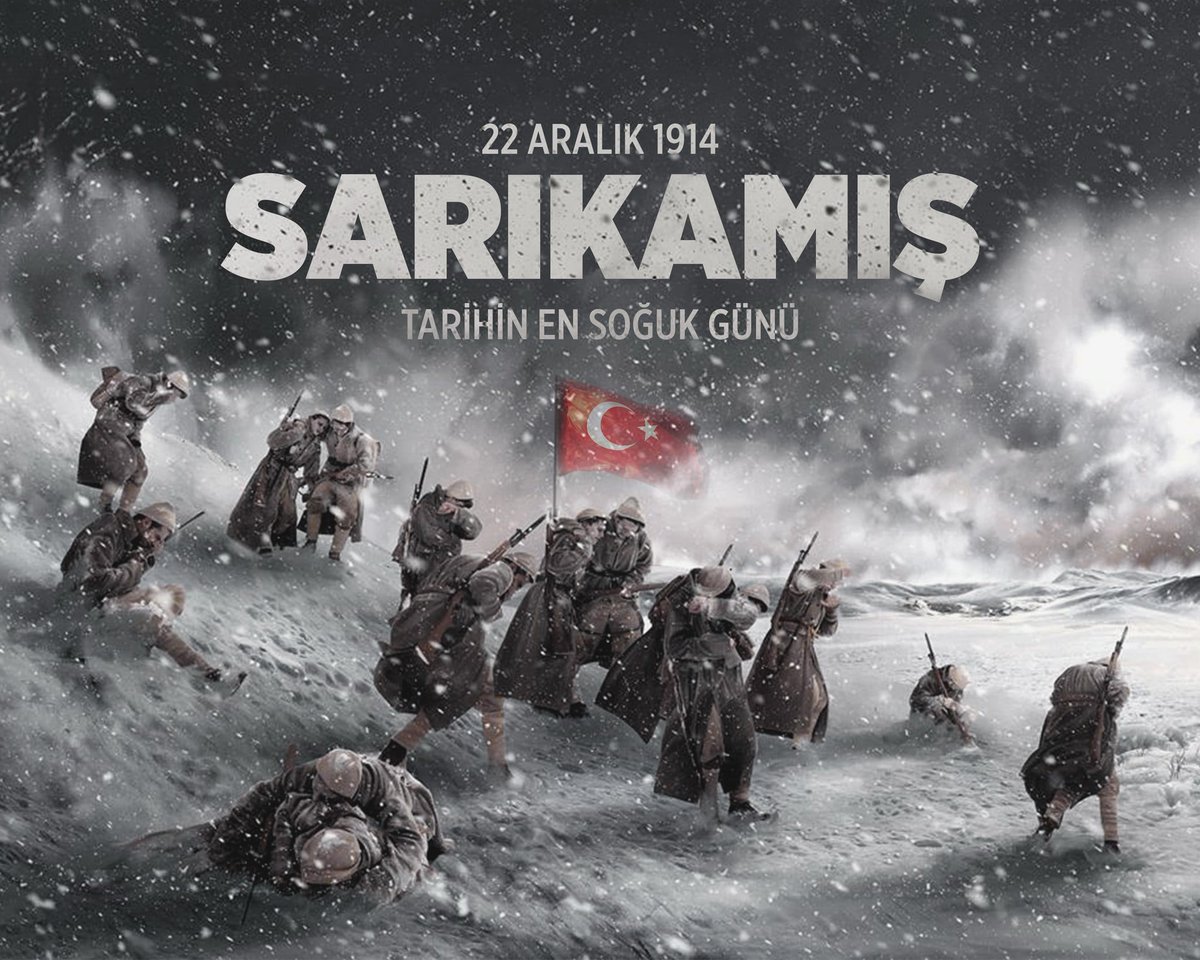 110. yılında #Sarıkamış Şehitlerimizi saygı, rahmet ve minnetle anıyorum.
Ruhları Şad olsun.🇹🇷