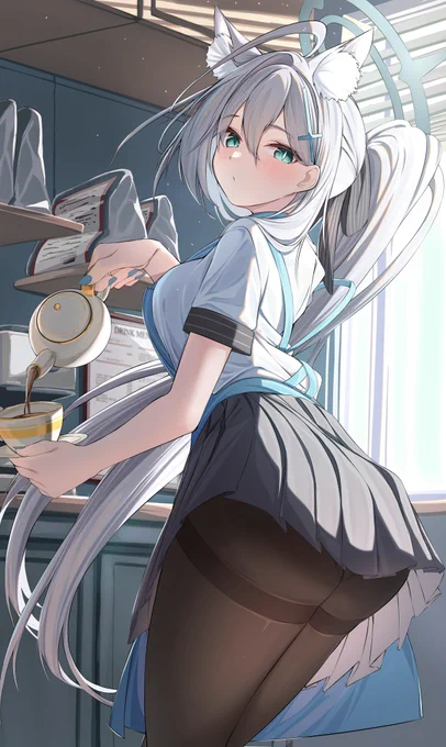 バイト中なシロコテラーさん#ブルアカ 