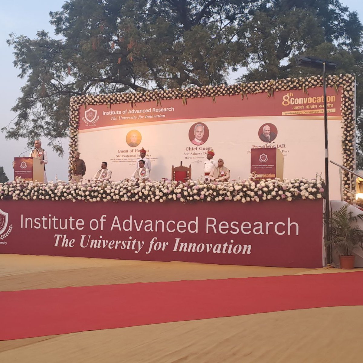 RenuJuneja111's tweet photo. 💥 What a BLAST! 🎉 
The 8th Convocation @ IAR University was a HUGE success, with the Hon'ble Governor Shri Acharya Devvrat 🙏 gracing us with his presence! 🎓
✨ Proud to see our graduates receiving their degrees &amp; GOLD MEDALS 🏅 
#8thConvocation #PhDGraduates #GoldMedals https://t.co/B3jhEbRfle