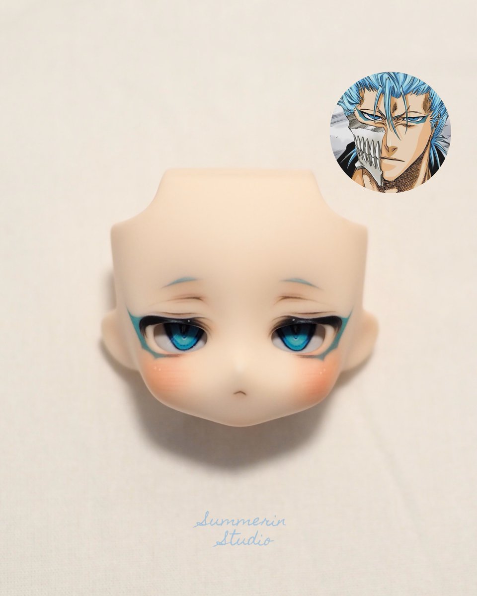 summerin_studio's tweet photo. ✨[ Face-up Commission ]

💀Character: Grimmjow Jaegerjaquez
🩵Size: OB11

🕊️#summerin_studio
#commissionTH #commission #customnendoroid #nendoroid #ob11 #ob22 #ob24 #faceup #bjdfaceup #ตลาดนัดด๋อย #ตลาดนัดbjd #ตลาดนัดอนิเมะ #BLEACH #Grimmjow #ブリーチ #グリムジョー https://t.co/gEPgTD67fl