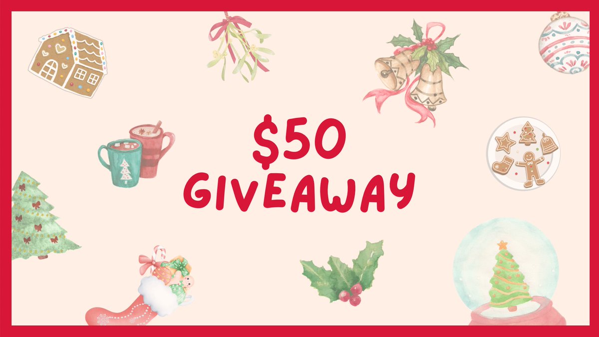 🎄🌟CHRISTMAS GIVEAWAY🌟🎄

To celebrate my loving community and to share some holiday fun, I’ll be giving away THREE fifty dollars (via PayPal) 

💗 Like + Follow
♻️ Retweet
🫂 Tag a friend!

🗓️ Ends in 5 days