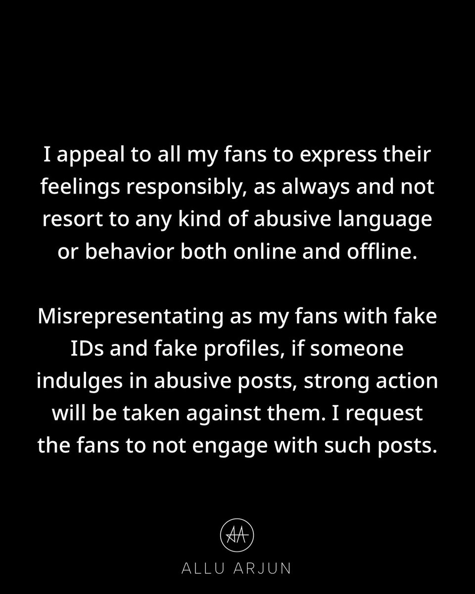 Allu Arjun tweet media