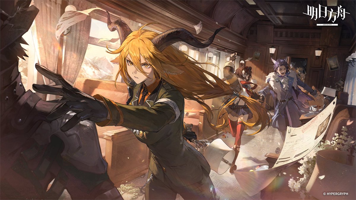 aimerrr6's tweet photo. #明日方舟 
#アークナイツ #Arknights 
绘制了明日方舟 银心湖列车复刻宣图 感谢项目组的指导 https://t.co/BZ8edWS0Af