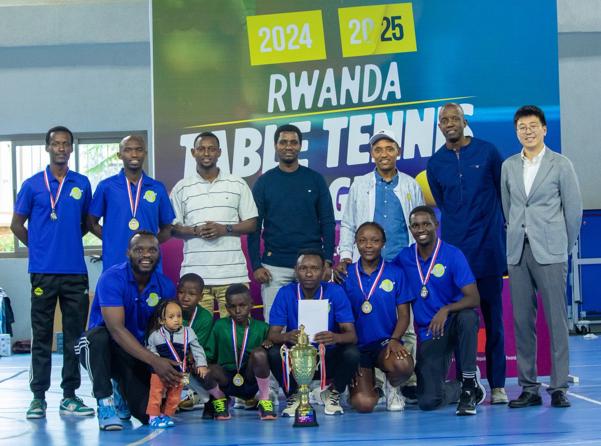RTTF_RWANDA's tweet photo. #RwandaTableTennisLeague
Congratulations to #Vision Table Tennis  Club for the title, You deserve it.👏👏

Ranking:
1. VISION TTC (CHAMPIONS)
2. SPERO TTC
3. UBUMWE TTC 
4. RILIMA TTC 
5. DELTA TTC

@ITTFAfrica @ChinaEmbinRW https://t.co/egZrMg5fDr