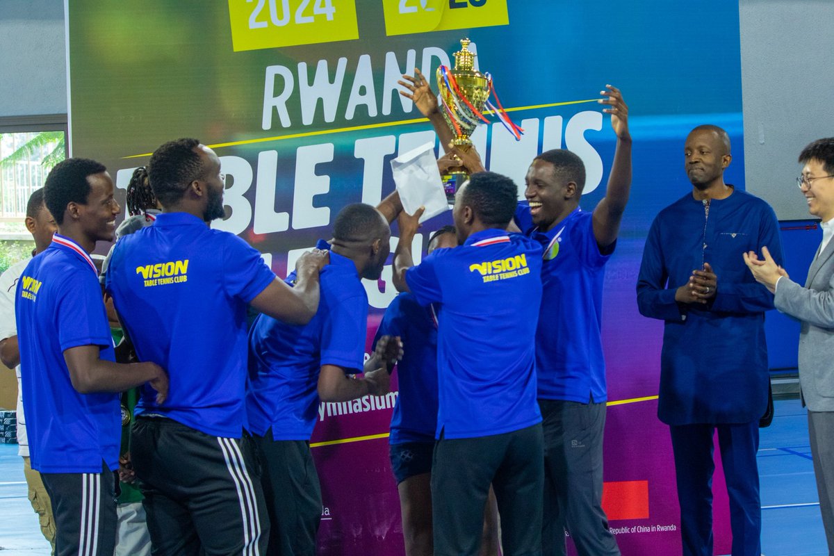 RTTF_RWANDA's tweet photo. #RwandaTableTennisLeague
Congratulations to #Vision Table Tennis  Club for the title, You deserve it.👏👏

Ranking:
1. VISION TTC (CHAMPIONS)
2. SPERO TTC
3. UBUMWE TTC 
4. RILIMA TTC 
5. DELTA TTC

@ITTFAfrica @ChinaEmbinRW https://t.co/egZrMg5fDr