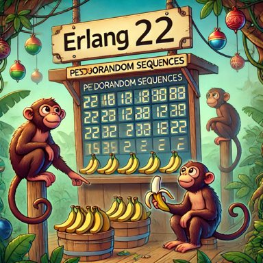 VKatsuba's tweet image. 🚀 Day 22 of Advent of Code is here, and it’s monkey business time! 🐒🛠️ The challenge involves cracking pseudorandom sequences at the Monkey Exchange Market. Can Erlang help you make sense of the numbers? Let’s solve it! #AdventOfCode #ErlangOTP #MonkeyLogic