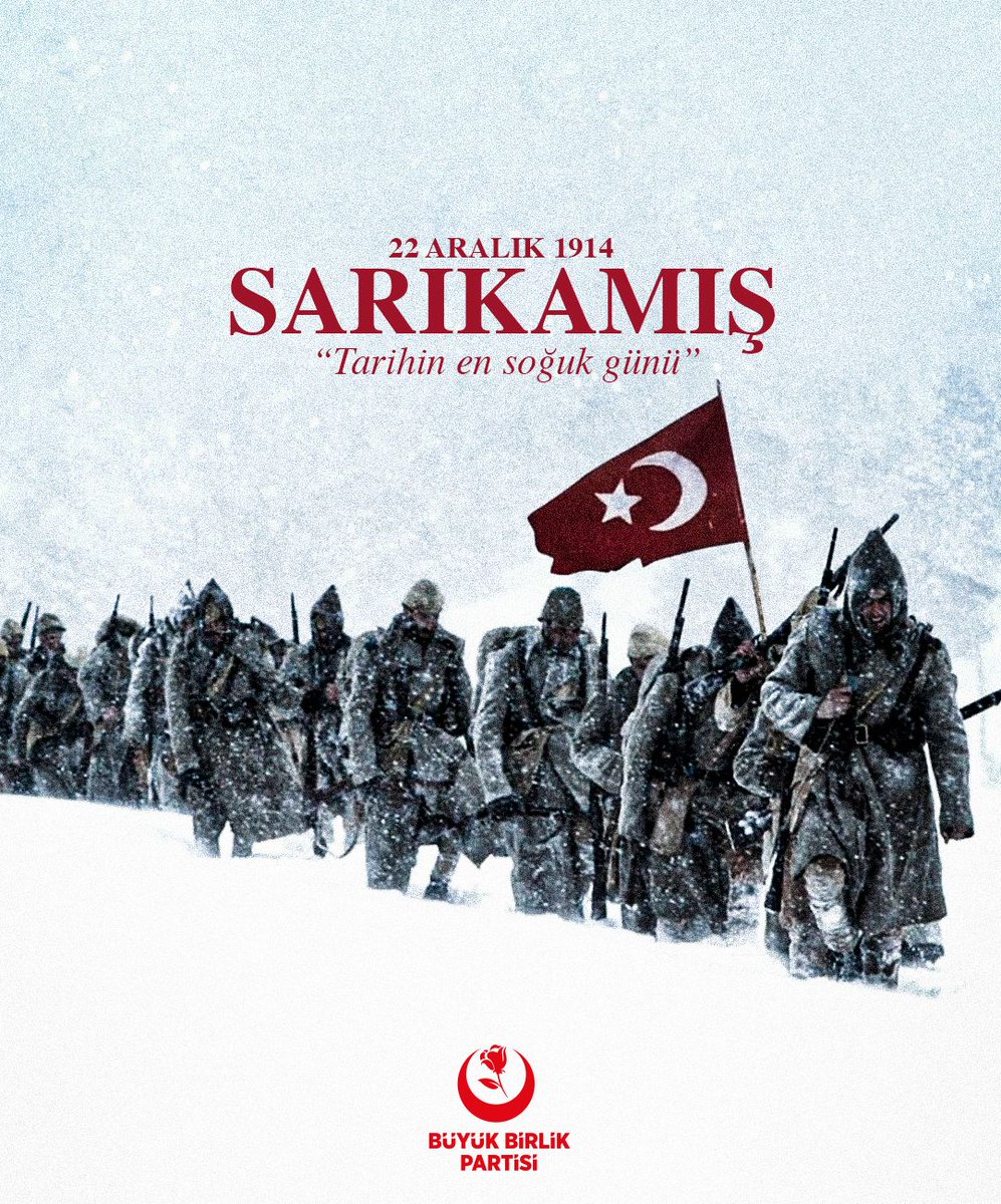 bbpgenelmerkez's tweet photo. Sarıkamış Harekatı'nın 110. yıl dönümünde, vatan için kara kışı göğüsleyip şehadete yürüyen kahramanlarımızı saygıyla ve rahmetle anıyoruz. Ruhları şad mekanları cennet olsun. https://t.co/k7nCZfDDa7