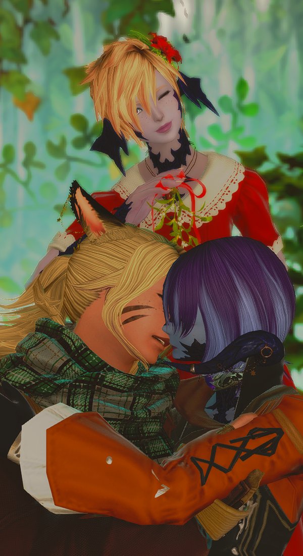 rolanberryharu's tweet photo. The mistletoe saga

⭒ #miqote ⭒ #xaela ⭒ #gposers ⭒ https://t.co/WX1BfRputW