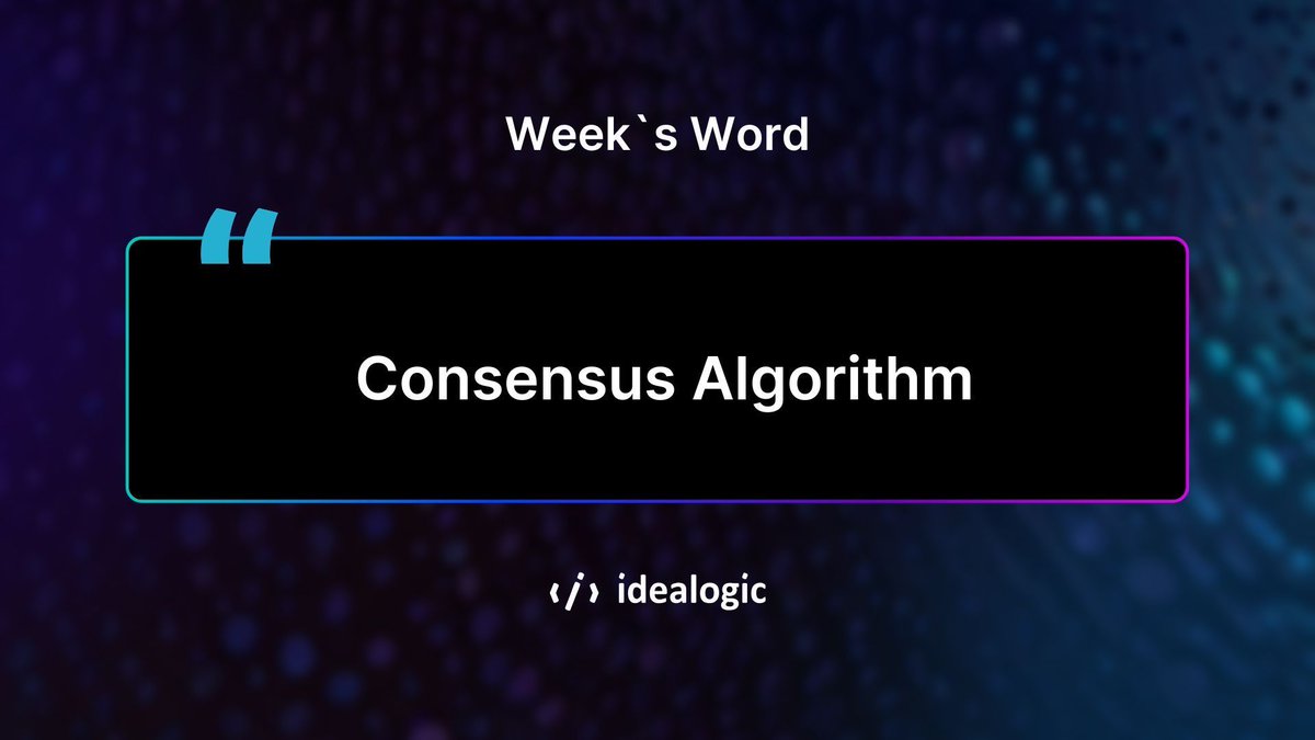 🌐 Week’s Word: Consensus Algorithm 🌐

Consensus algorithms like PoW &amp; PoS keep blockchains secure, decentralized, &amp; trustworthy. They ensure agreement on transactions without central control. At Idealogic, we leverage these for cutting-edge blockchain solutions. 💡
#Blockchain