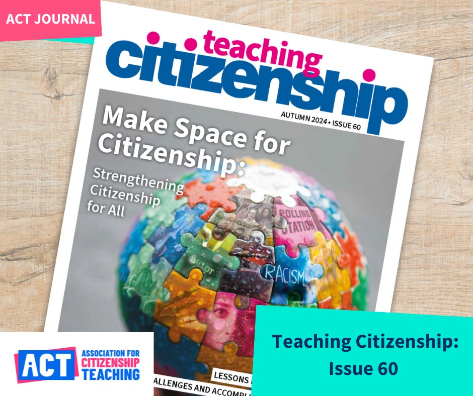 Celebrating the 60th edition of #TeachingCitizenship!  @Citizen_LJ reflects on our first issue from 2001, exploring what’s changed (and what hasn’t) in active citizenship, political literacy &amp; more.  Read it here: ow.ly/ihj250UtgAr #UKTeachers #PoliticalLiteracy