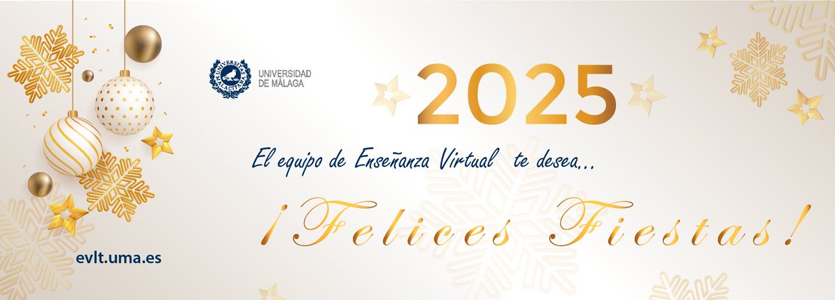 El equipo de Enseñanza Virtual te desea Felices Fiestas.