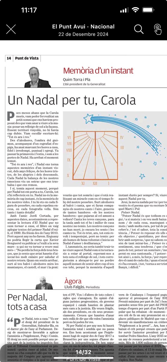 LluisMarco1's tweet photo. Bon Nadal estimat President. https://t.co/RX97iCflWR