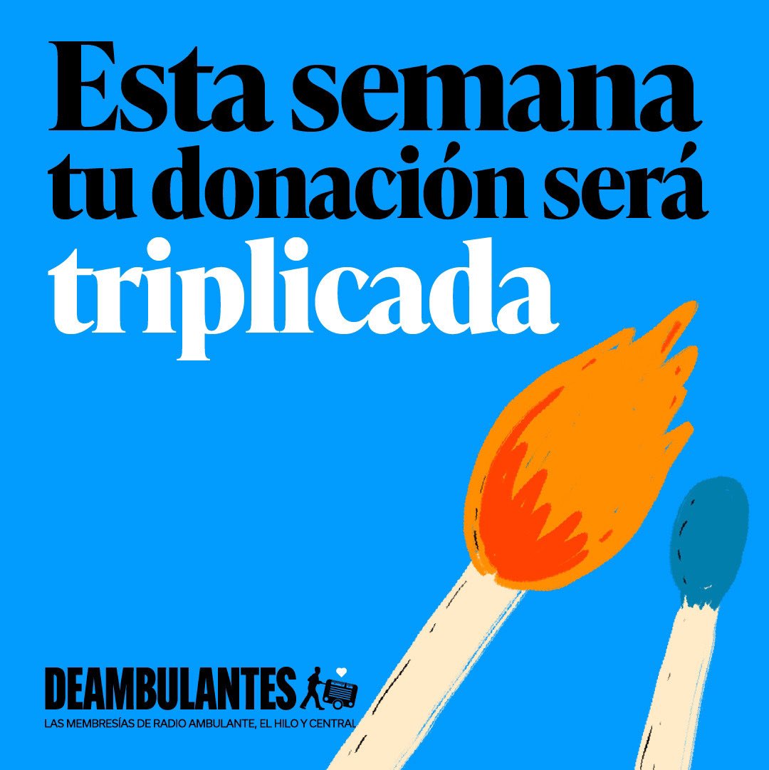 ¡Aún puedes donar! 💥
Gracias a un oyente generoso, tu donación se TRIPLICA. ¿Nos ayudas? radioambulante.org/x-donar