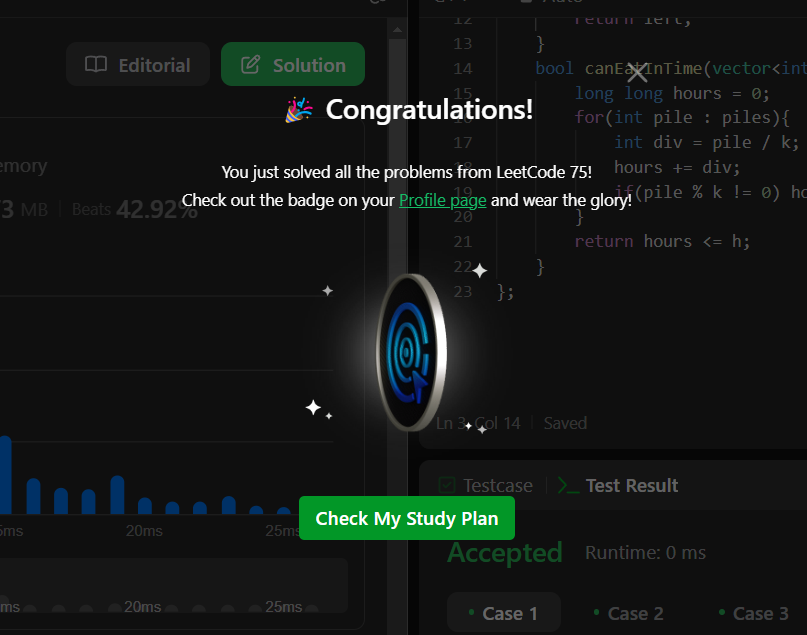 2004programer's tweet image. completed leetcode75